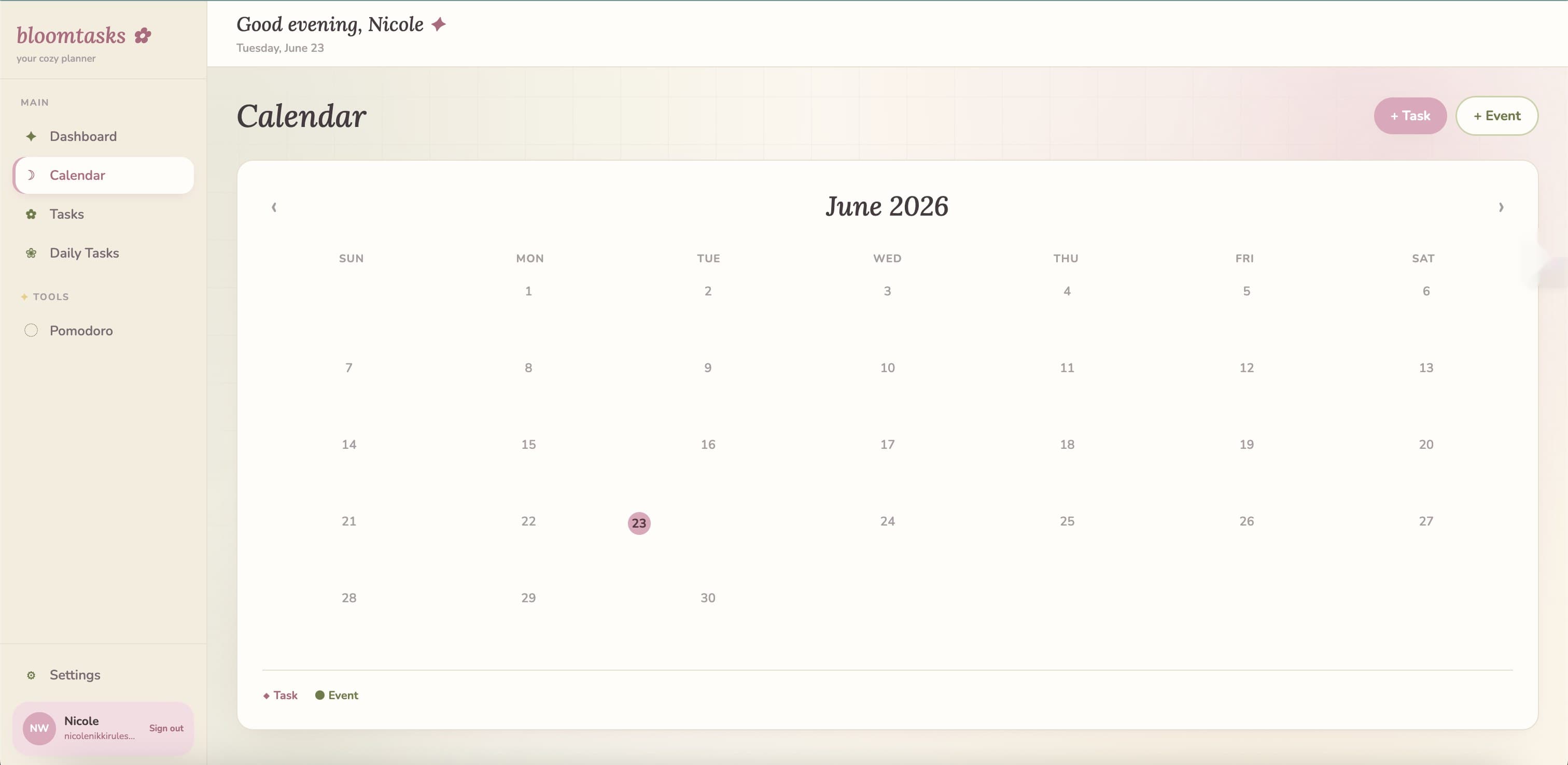 Bloomtasks screenshot 2